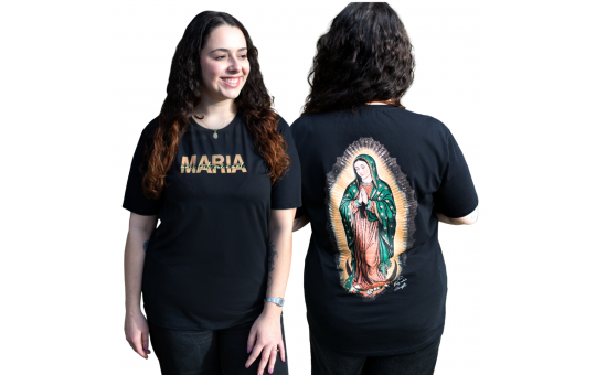 CAMISETA UNISSEX PRETA - N.S DE GUADALUPE - P