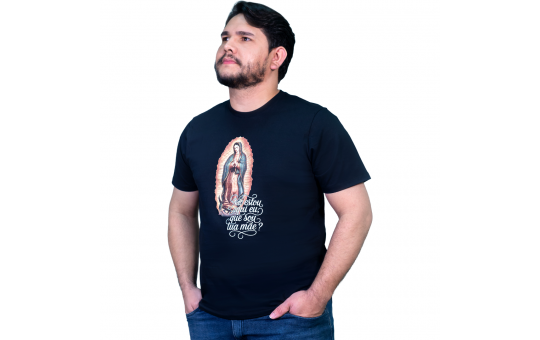 CAMISETA UNISSEX PRETA - N.S DE GUADALUPE - G