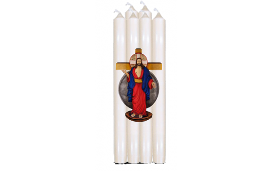VELA JESUS DAS SANTAS CHAGAS - 14 CM  GRANDE 