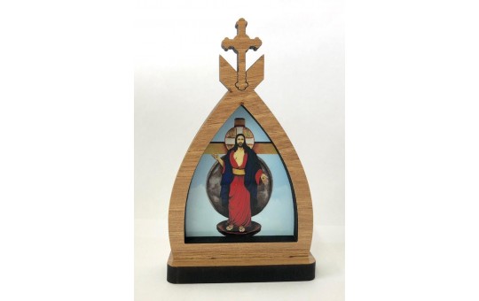 CAPELA PEQUENA SANTAS CHAGAS - 9 CM